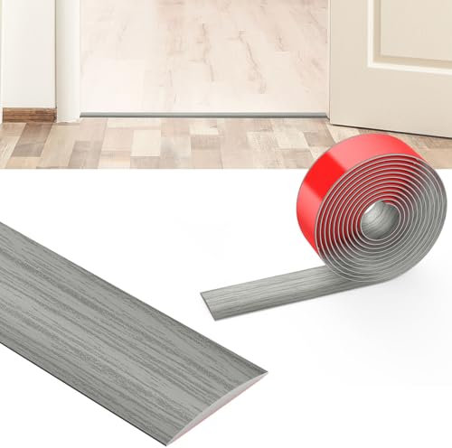 Flintronic 3M Laminate Flooring Threshold Strip - 4CM PVC Floor Divider for Joining Floor Gaps, Self Adhesive Transition Bar for Carpet and Tiles