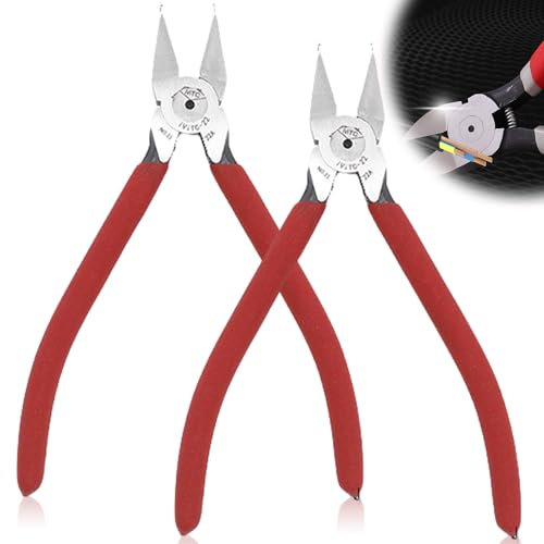 GBKDQQ Seitenschneider: 2 Stück Elektronik Seitenschneider, Drahtschneider Mini, 6-Zoll Multifunktionale Präzisionsschneide-Zange mit Rutschfeste Griffe-Cutter Zange für Weichmetall, Basteln, Schmuck