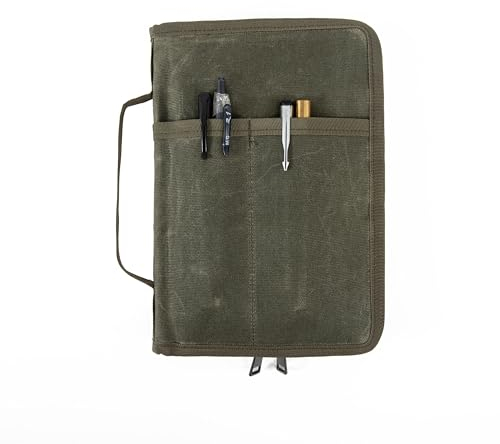 Notizbuch mit Reißverschluss, A5, Tagebuch, Planer, Skizzenbuch, wasserabweisend, gewachste Leinwand, Taschenfeld, Notizen, Einband für Tagebuch, Notizbuch, Passwort, Planer, Buch mit Stiftschlaufe