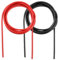 BUYGOO 2 Rotoli Cavo Elettrico Rivestito in Silicone 10AWG 5,3mm² Filo Rivestito in Silicone Cavo Flessibile di Rame Stagnato Cavo di Collegamento Flessibile Filo Rame Stagnato(2,5m Nero; 2,5m Rosso)