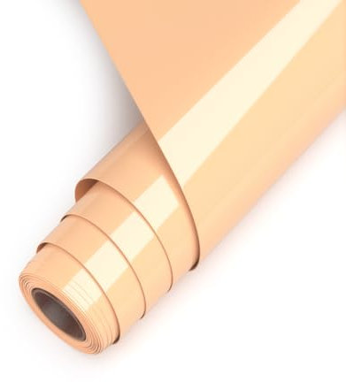 Asoway Plotterfolie Textil Hautfarbe Vinylfolie Plotter HTV 30.5cm x 457cm, Flexfolie Plotter Textil für DIY Kleidung, Mützen, Hosen, andere Stoffe, Leicht zu schneiden und zu jäten