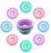 TOKSEO 8 Pièces Mini moule à gâteau Bundt en silicone Mini moule à gâteau Bundt, moule à gâteau Bundt antiadhésif petit, Mini moule à gâteau pour petits gâteaux, chocolat, gelée (4 couleurs)