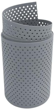 zaun|zu® Rille Sichtschutzstreifen GELOCHT | 15% Lochmuster | PP für Doppelstabmatten Sichtschutz Rolle | Polypropylen | Zaunblende | Made in Germany Fenstergrau 2,55m