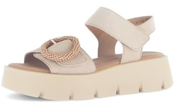 Gabor Damen Sandaletten, Frauen Sandalen,Best Fitting,Sommerschuhe,Freizeitschuhe,offene Schuhe,Strandschuhe,bequem,Caramel (Uni),38 EU / 5 UK