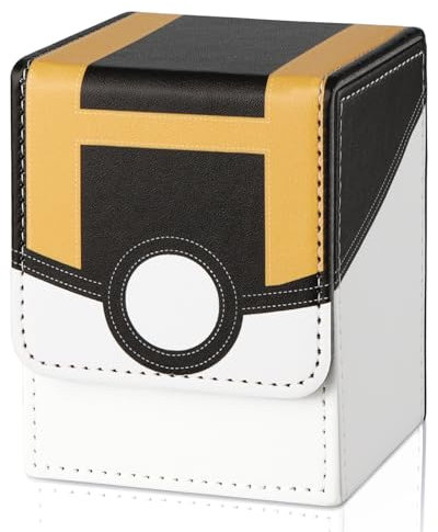 Deoyibu Deck Box 100 für dem Commander TCG, Deck Box PU und Magnetisches Design Kartenbox, Sammelkarten Box Kompatibel mit Trading Card Games, MTG Karten, Yugioh Karten etc. Gelb