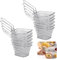 EUIEUT Panier à Frites en Acier Inoxydable 12PCS Panier Frites Individuel Inonxydable Mini Paniers à Frites Paniers à Frites Chips Crépine Panier à Frites Individuel pour Frites, Snacks Cestas