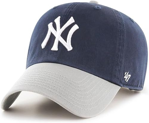 47 Brand MLB Two Tone Primary Logo Clean Up Adjustable Baseball Cap Hat, Adult One Size Fits All