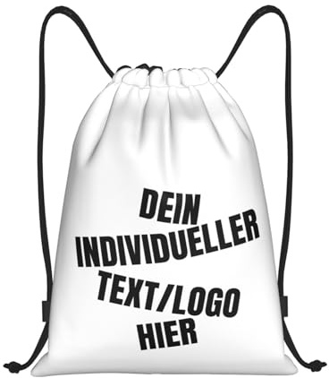 Tingwei Personalisiertes rucksack Turnbeutel mit Kordelzug mit Foto/Logo/Text, personalisierte Sporttasche, Sportbeutel für Herren und Damen,wasserdicht Turnbeutel, Schwimmtasche,Sport