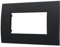 PLACCHE IN TECNOPOLIMERO, COMPATIBILE CON VIMAR ARKE', 4 MODULI/POSTI, COLORE NERO, RETTAGOLARI, SQUADRATE, ALTA QUALITA', DESIGN ELEGANTE E MODERNO, PER INTERRUTTORI/PRESE