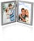 Baieye Bilderrahmen Doppelt Klappbare,Fotorahmen 10x15cm,Doppelbilderrahmen Holz,für Tischaufsteller oder Geschenke (Grau)