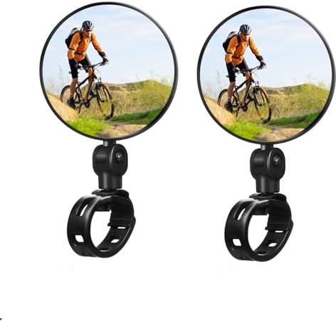 Ceeyoll 2 Pezzi Specchietto Bicicletta, 360° Ruotabile HD Specchietto Retrovisore per Bicicletta,Universale per Manubrio 15-35mm,Regolabile Specchietto per Monopattino Elettrico, Moto, Bici.