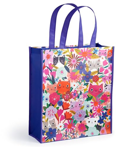 Mudpuppy Blooming Cats Reusable Shopping Bag