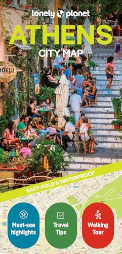Lonely Planet Athens City Map: Durable, Waterproof, Easy-Fold Planning Map with Attractions & Walking Tours (Compact City Planning Maps)