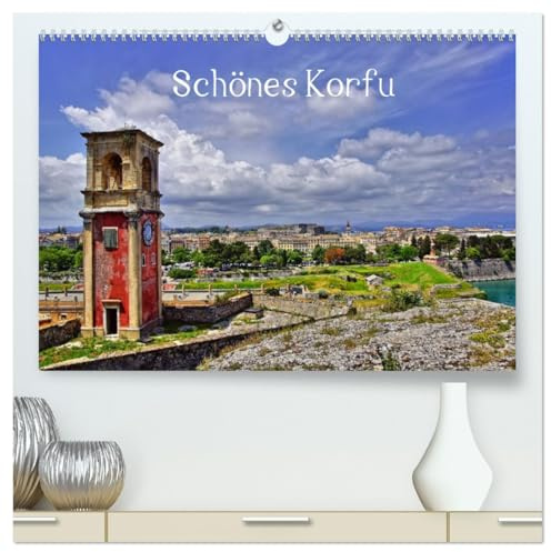 Schönes Korfu (hochwertiger Premium Wandkalender 2026 DIN A2 quer), Kunstdruck in Hochglanz: Die griechische Insel Korfu hat viel zu bieten, nicht nur Strand und Meer. (CALVENDO Orte)