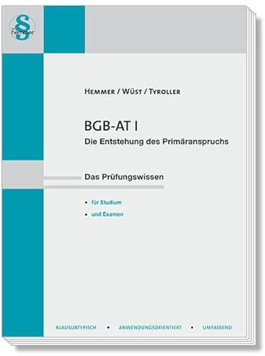 12400 - Skript BGB AT I - Entstehung des Primäranspruchs: Das Prüfungswissen für Studium und Examen (Skripten - Zivilrecht)