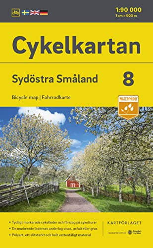 Cykelkartan Blad 8 Sydöstra Småland: Radwanderkarte 08 SO Smaland