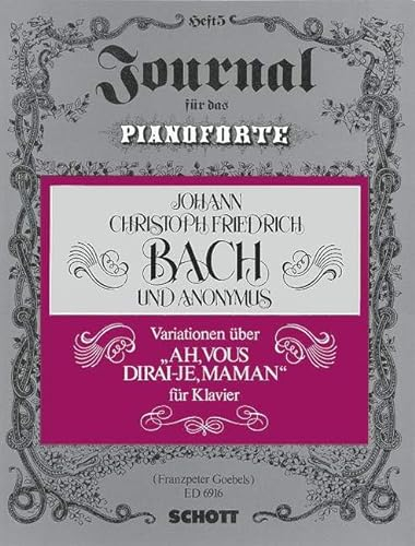 Variations on Ah, vous dirai je, maman: Morgen kommt der Weihnachtsmann. Numéro 5. piano (organ).
