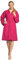 Vossen Damen Bademantel Rom, Einfarbig, Gr. M (40/42), Rosa (cranberry)