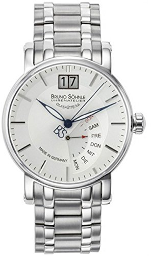 Bruno Söhnle Herren Analog Quarz Uhr mit Edelstahl beschichtet Armband 17-13073-242