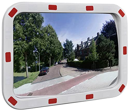 vidaXL Miroir convexe rectangle avec réflecteurs 40x60 Miroir Sortie De Garage