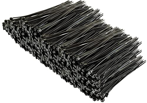 Gocableties - Fascette Plastica Nero - 100 mm x 2.5 mm - 1000 Pezzi - Piccole Fascette Elettricista