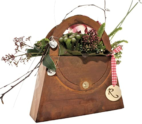Rostikal Pflanztopf Tasche 35 x 35 Gartendeko Vintage Deko Wohnzimmer