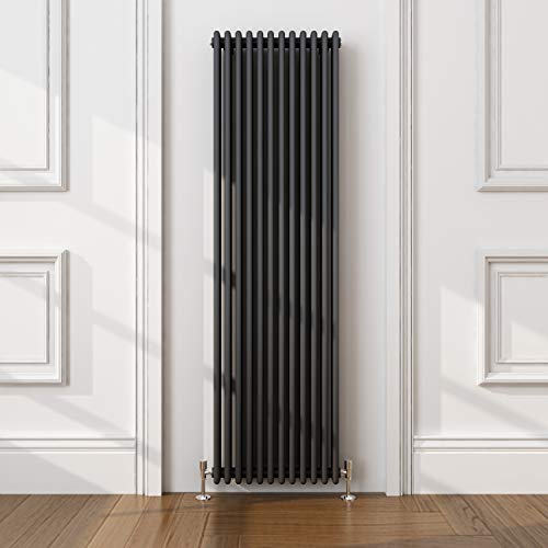 ELEGANT Traditional Radiator Anthracite Triple Vertical Cast Iron Grey Tall Radiator - Perfect for Kithcen, Living Room, Bathroom Radiators 3 Column 1800 x 560 mm