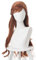 NiceLisa Lange Braune geflochtene Perücke Prinzessin Princess Cosplay Perücke Langwelliges lockiges geflochtenes Anime Wigs