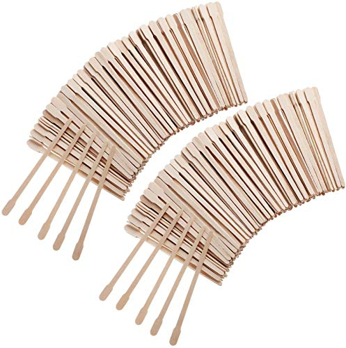 500 Piezas Espátulas Pequeñas de Cera Palos de Cera de Madera Aplicadores de Depilación de Cejas Palos de Madera para Manualidades Palillos de Depilación de Pelo Facial y Corporal