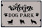 CREATCABIN Letreros de Chapa de Metal Cartel Bienvenida Al Parque para Perros Cartel Vintage Pintura Hierro Placa Retro para Decoración Pared Puerta Casa 8 x 12 Pulgada