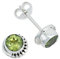 Ohrstecker 925 Silber Peridot leuchtend grüner Stein Edelstein Ohrringe echt Silber Damen Sterling Silber Stecker Geschenk(MOS-028-59)
