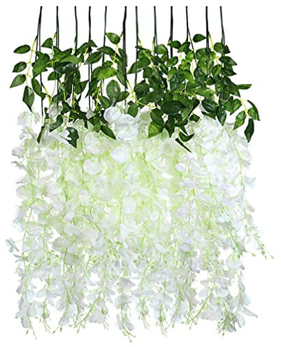 Yardwe 24 Pièces Wisteria Guirlande Wisteria Faux Wisteria Suspendus Décor Fleur De Fleur Fake Plants