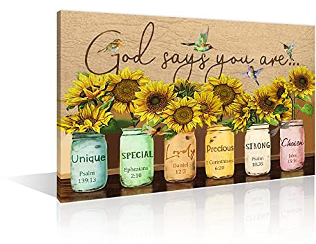 TISHIRON Leinwand-Kunst, Sonnenblumen-Gemälde, Bilddrucke, modernes Kunstwerk, Wanddekoration für Wohnzimmer, Schlafzimmer, gespannt, gerahmt, fertig zum Aufhängen, 91,4 x 61 cm