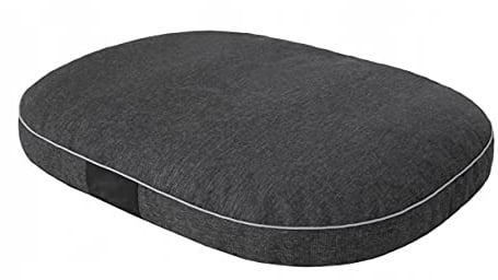 millybo OVAL ÖKOLEINEN Hundematratze, Hundebett für Kleine, Mittlere, Große Hunde - Robustes, wasserdichtes Hundekissen, kuscheliges Schaum Tierbett, Outdoor & waschbar - 87x68x15cm Schwarz