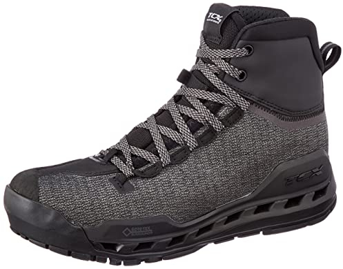 TCX - Climatrek Surround, Scarpe da Moto Uomo, Traspirabili e Impermeabili con Combinazione Mebrana Gore-Tex Entended Comfort e Tecnologia Gor-Tex Surround, Nero/Grigio