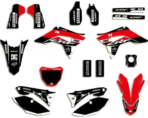 MXP Adesivo per bici da sporcizia CRF250R CRF250 Kit grafico compatibile con Honda CRF250R CRF250 CRF 250 2018 2019 Sticker (1549)