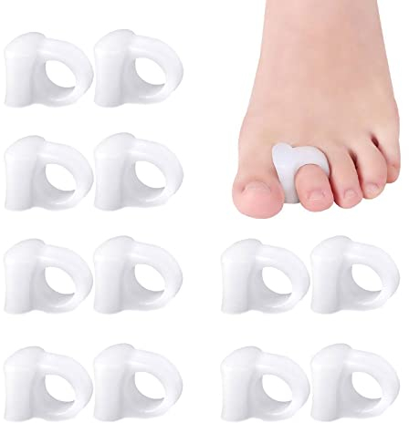 TSHAOUN 12x Gel Zehenspreizer für Zeh Zehenstrecker, Gel Zehenspreizer Kleiner Hallux Valgus