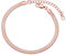 FOCALOOK Women's 5mm Rose Gold Plated Snake Chain Anklet – Lightweight Stainless Steel Ankle Bracelet, Smooth & Comfortable Summer Jewelry