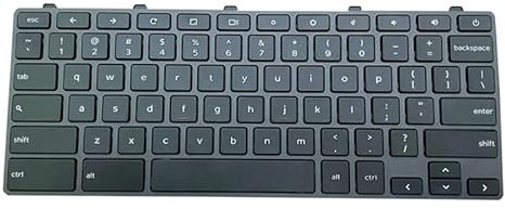 RTDPART Laptop Keyboard For DELL Chromebook 3100 3110 3400 5190 00D2DT 0D2DT PK132FG2A00 DLM17J23US-442/698 English US Black With Frame New