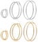 Senteria Large Gold Hoop Earrings for Women Girls - 6 Pairs Stainless Steel Set, Thin and Lightweight (30MM 60MM 70MM)