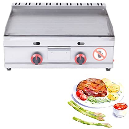 Barbecue da Tavolo a Gas, Gas BBQ Bruciatori Gpl Outdoor Grill Acciaio Ghisa, Distribuzione Uniforme del Calore, Temperatura Regolabile Fino a 350°C per Barbecue da Giardino, Picnic All'aperto,73
