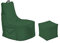 Momiralland Big Gamer Sitzsack mit Lehne Sitzkissen Beanbag BodenKissen Sessel In- & Outdoor geeignet Gaming mit PC Xbox & Playstation (Dunkelgrün)