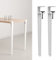 FENGSHOUU Pieds de Serrage de Table Forme de F,Pieds de Table de Meubles de Bricolage Réglable,Pieds de Support Table à Manger,Pieds de Bureau de Bar,Pas de Poinçonnage (40cm(15.7in),White)
