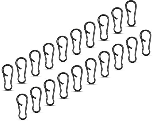 NEU AMZfishing® 20x Quick Change Connector | Schnellwechselverbinder | Karpfenzubehör | Karpfenangeln Zubehör | Quick Change | Karpfenmontage | Ronnie Rig (20 Stück, b: #M (34kg))