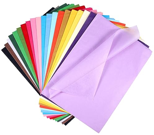 ihaspoko 60 Hojas de Papel de Seda Colorido, 50×35 cm Papel de Envolver para Manualidades y Envoltura de Regalos Decorativa.