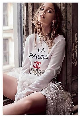 Lily-Rose Depp Schauspielerin – Filmposter auf Leinwand, Poster, Wandkunst, Dekor, Bild, Gemälde für Wohnzimmer, Schlafzimmer, Dekoration, ungerahmt, 60 x 90 cm
