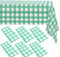 Lot de 6 nappes vertes à carreaux vichy vert | 137,2 x 274,3 cm | Nappe de table en plastique blanc | Vêtements de table de fête pour fêtes, barbecue, pique-nique, anniversaire, mariage