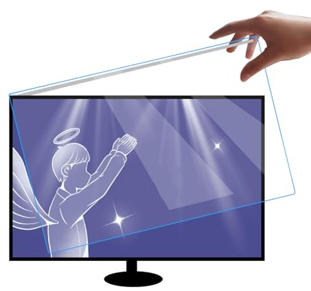 OSUKI 14-43 Amovible Filtre Anti-Lumière Bleu,Protecteur d'écran bloquant la lumière Bleue TV,Ordinateur Filtre ecran Blocage,Film de Protection pour Écran d’Ordinateur Portable,17.3in(395 * 245mm)
