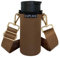 CUPLANE Cupholder To Go Becher zum Umhängen 3 teiliges Set braun Auslaufsicher 350 ml