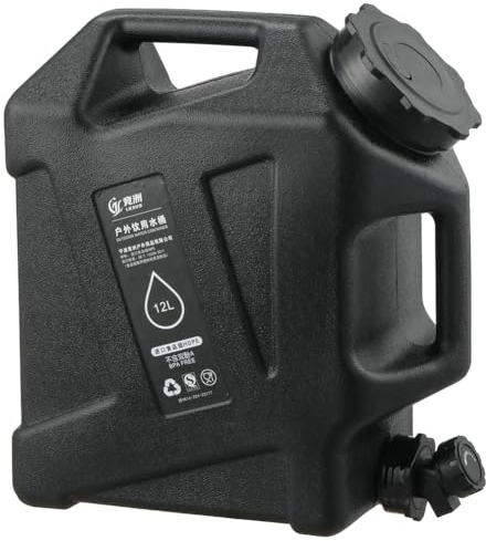 ARVALOLET 12L Camping Water Container with Tap Portable Camp Water Carrier Bucket No Leakage Water Storage Container Outdoor Hiking Accessories, Fishing Emergency Drinking Storage Kettle